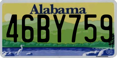 AL license plate 46BY759