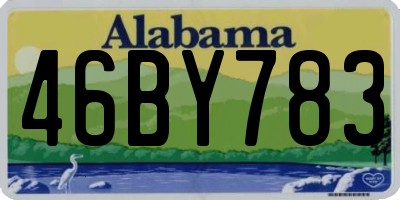 AL license plate 46BY783