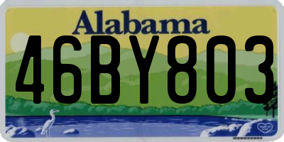 AL license plate 46BY803