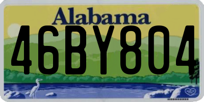 AL license plate 46BY804