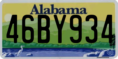 AL license plate 46BY934