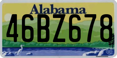 AL license plate 46BZ678