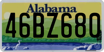AL license plate 46BZ680