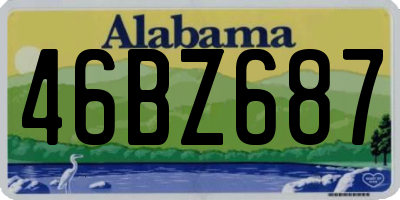 AL license plate 46BZ687
