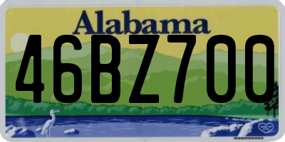 AL license plate 46BZ700