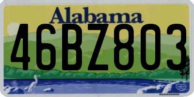 AL license plate 46BZ803