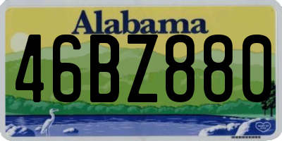 AL license plate 46BZ880