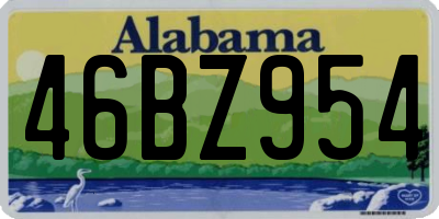 AL license plate 46BZ954