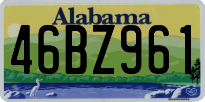 AL license plate 46BZ961