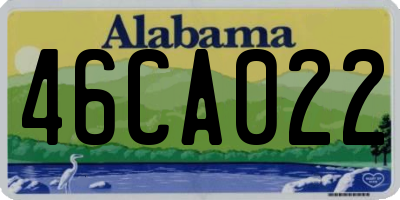 AL license plate 46CA022
