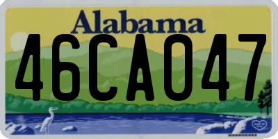 AL license plate 46CA047