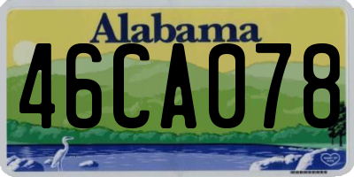AL license plate 46CA078