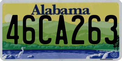 AL license plate 46CA263