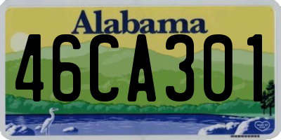AL license plate 46CA301