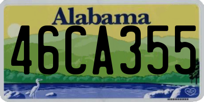 AL license plate 46CA355