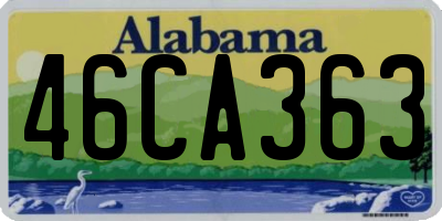 AL license plate 46CA363