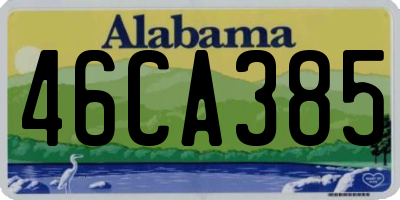 AL license plate 46CA385