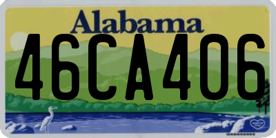 AL license plate 46CA406
