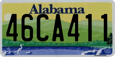 AL license plate 46CA411