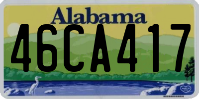 AL license plate 46CA417