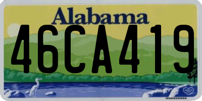 AL license plate 46CA419