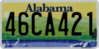 AL license plate 46CA421