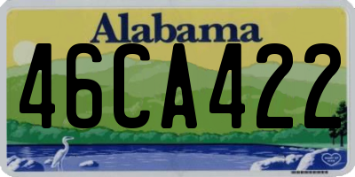 AL license plate 46CA422