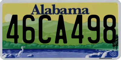 AL license plate 46CA498