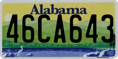 AL license plate 46CA643