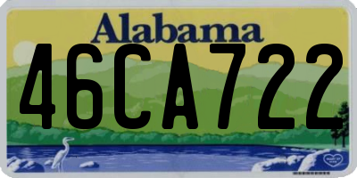 AL license plate 46CA722