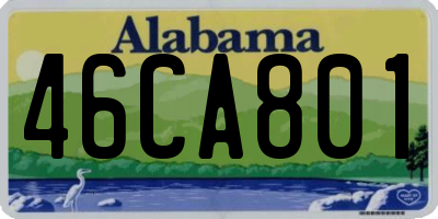 AL license plate 46CA801