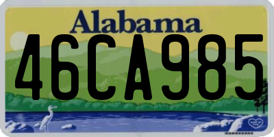 AL license plate 46CA985