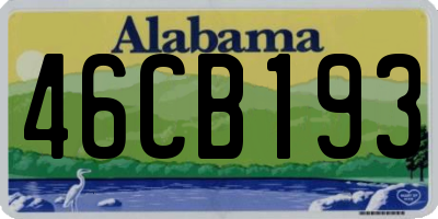 AL license plate 46CB193