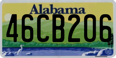 AL license plate 46CB206