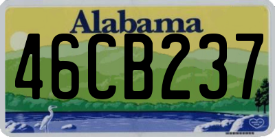 AL license plate 46CB237