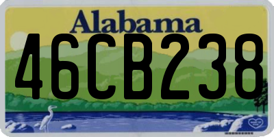 AL license plate 46CB238