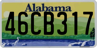 AL license plate 46CB317