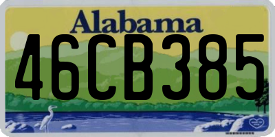 AL license plate 46CB385