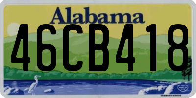 AL license plate 46CB418