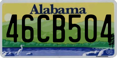 AL license plate 46CB504