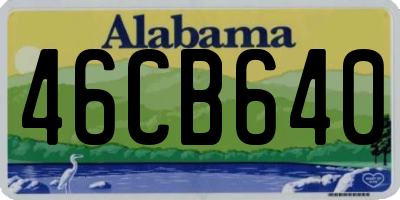 AL license plate 46CB640
