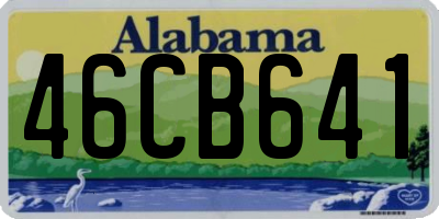 AL license plate 46CB641