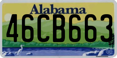 AL license plate 46CB663