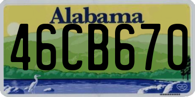 AL license plate 46CB670