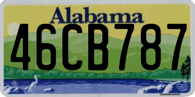 AL license plate 46CB787