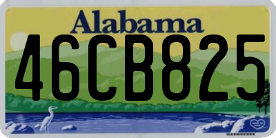 AL license plate 46CB825