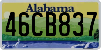 AL license plate 46CB837