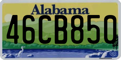 AL license plate 46CB850