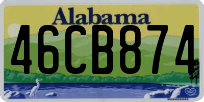 AL license plate 46CB874