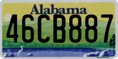 AL license plate 46CB887